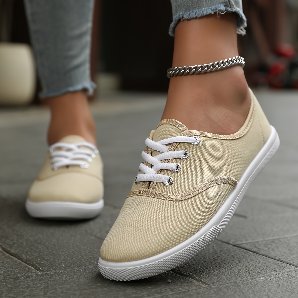 solid color minimalist shoes women s lace lightweight soft details 12