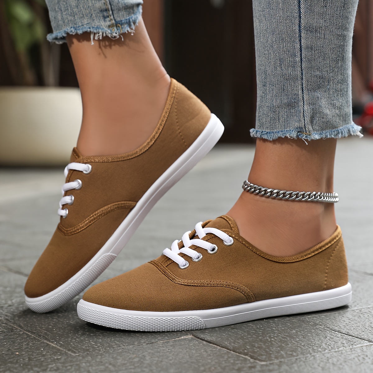 solid color minimalist shoes women s lace lightweight soft details 28