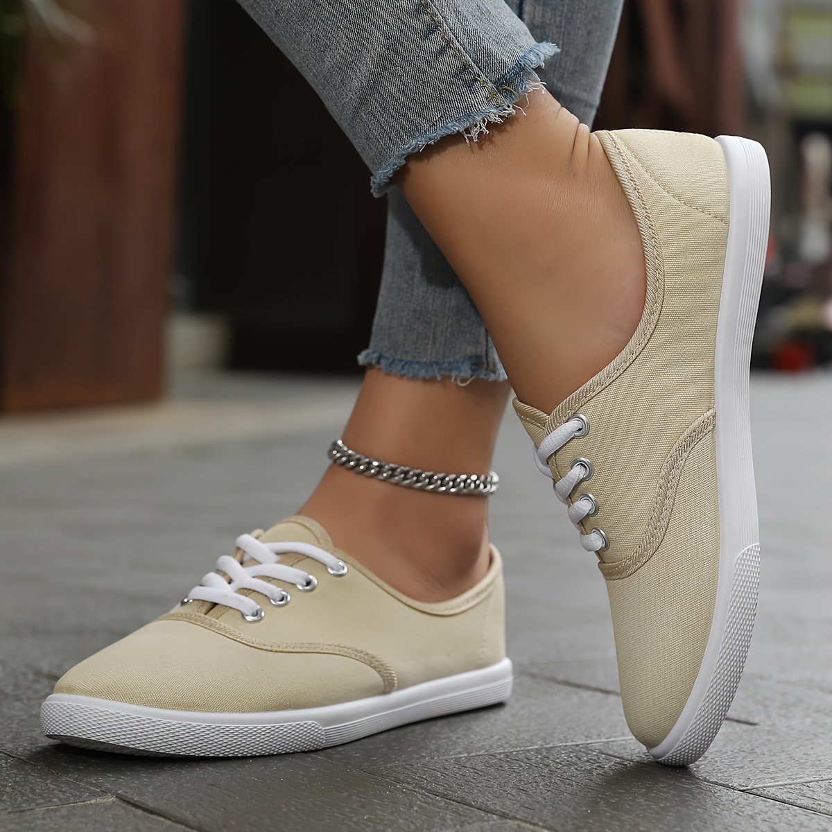 solid color minimalist shoes women s lace lightweight soft details 31