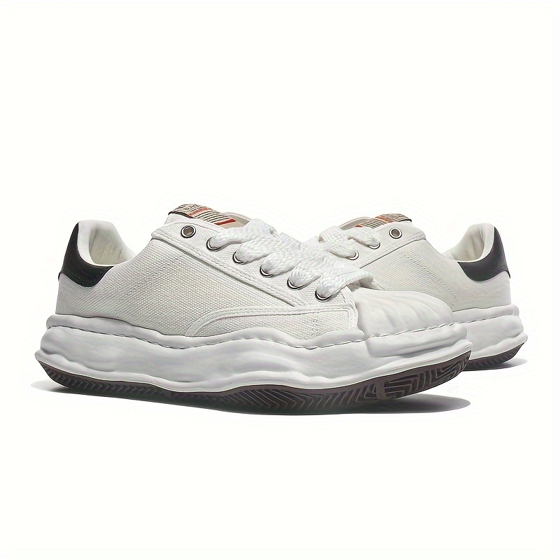 solid color canvas sneakers women s lace platform soft sole details 2