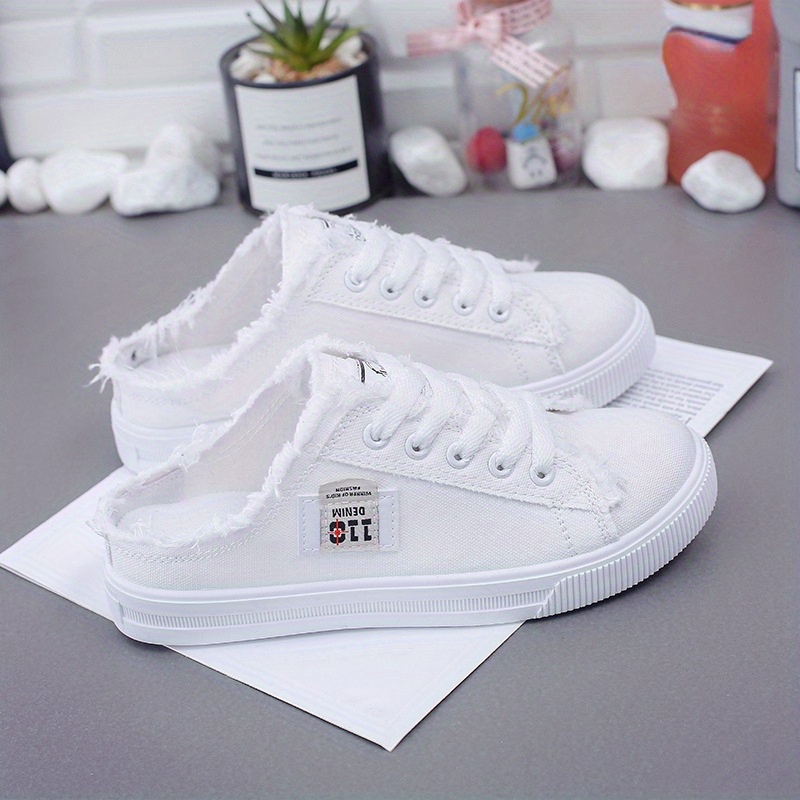 simple canvas shoes women s casual lace outdoor shoes women details 0