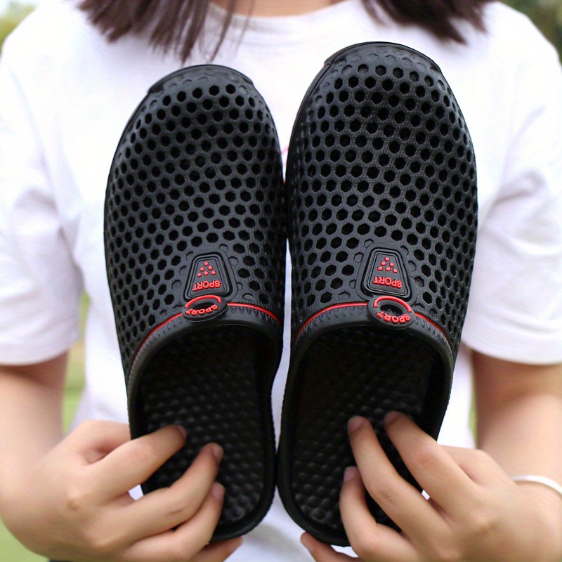 mens sandals with drainage holes casual non slip shoes closed toe shoes for outdoor beach spring and summer details 1