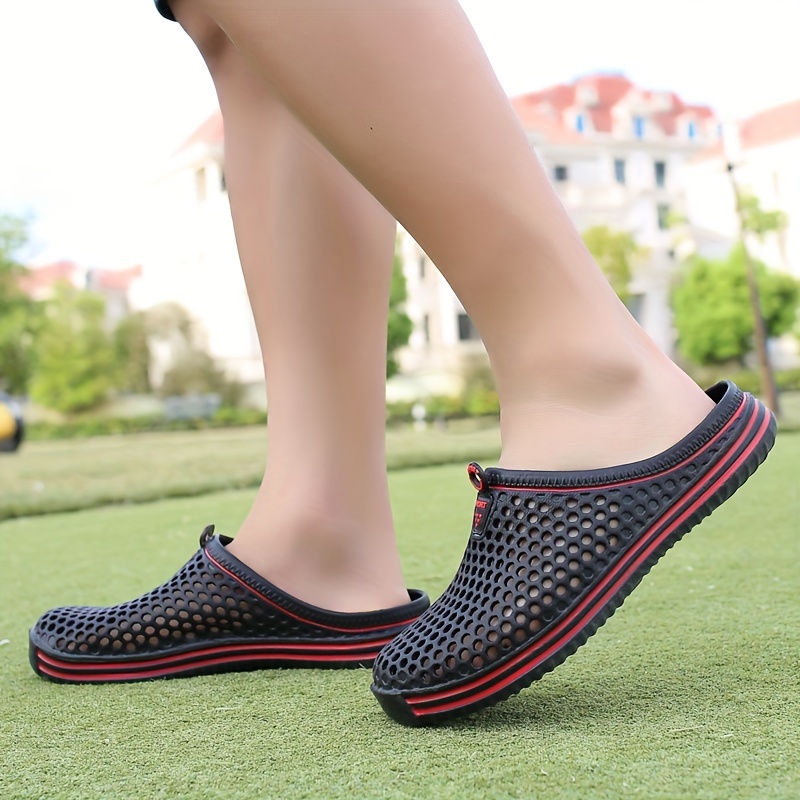 mens sandals with drainage holes casual non slip shoes closed toe shoes for outdoor beach spring and summer details 3