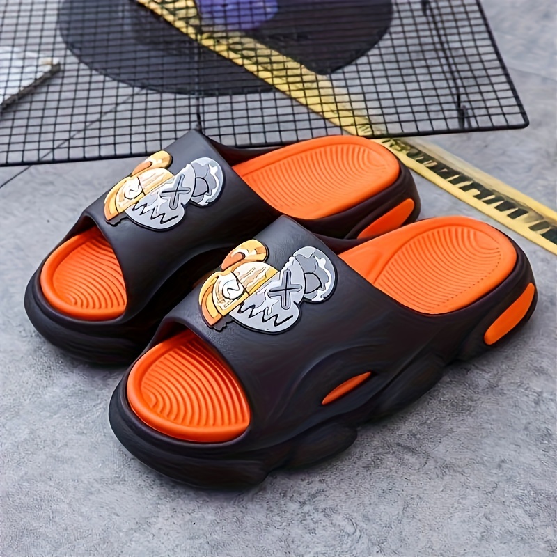 breathable chunky slippers men s trendy street style open details 0