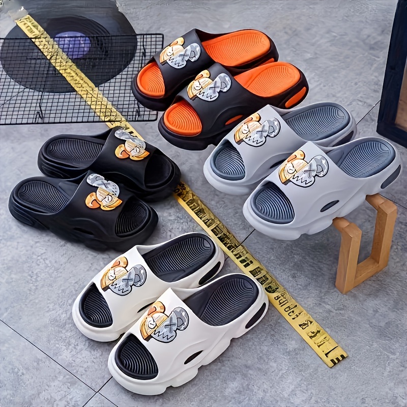 breathable chunky slippers men s trendy street style open details 4