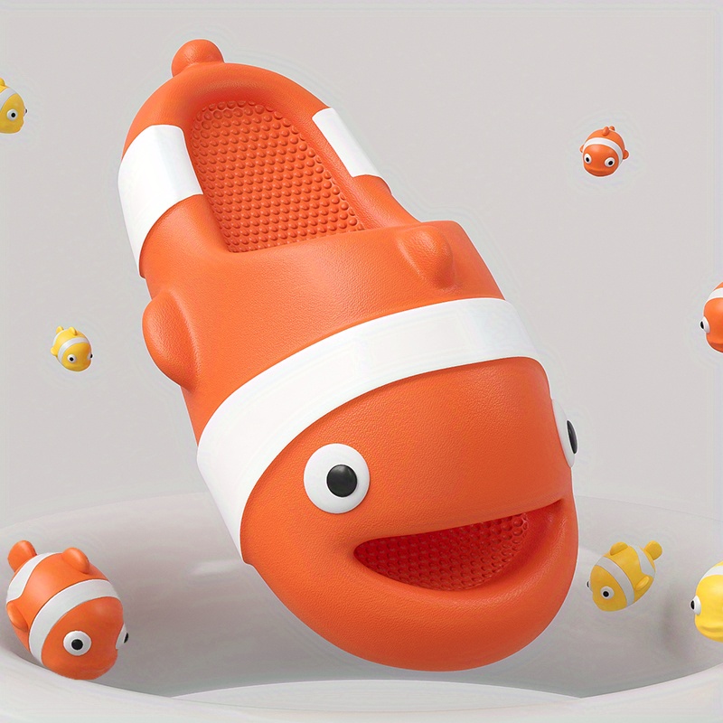cute clownfish pillow slides men s casual non slip slippers details 4