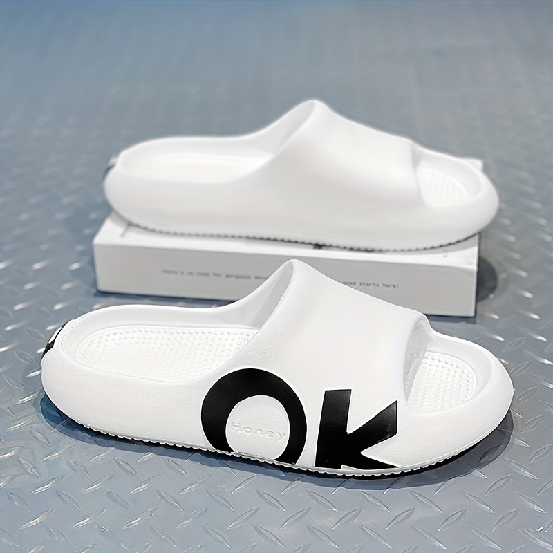 mens cloud slides casual non slip slippers open toe eva shoes for indoor outdoor beach shower spring and summer details 7