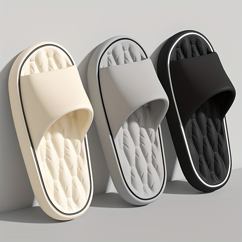 open toe breathable slippers unisex solid colour comfy non details 1