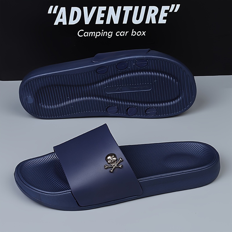 open toe breathable slippers men s solid colour comfy non details 9