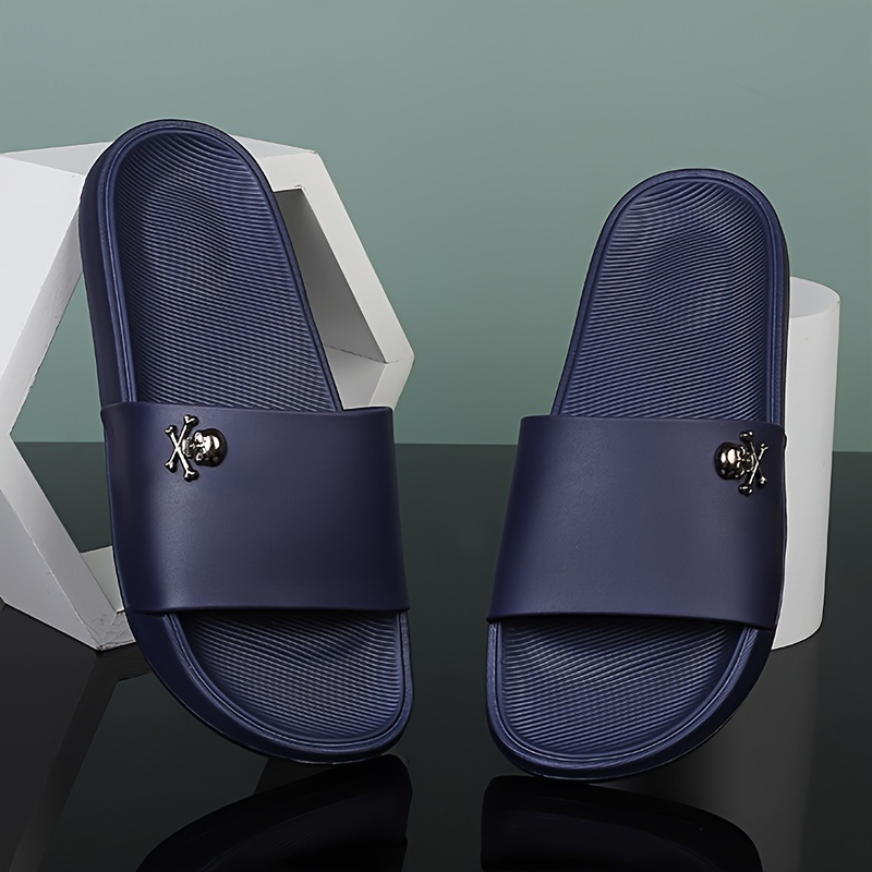 open toe breathable slippers men s solid colour comfy non details 10
