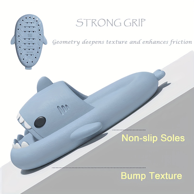 adorable shark slides woman men s lightweight non slip open details 1