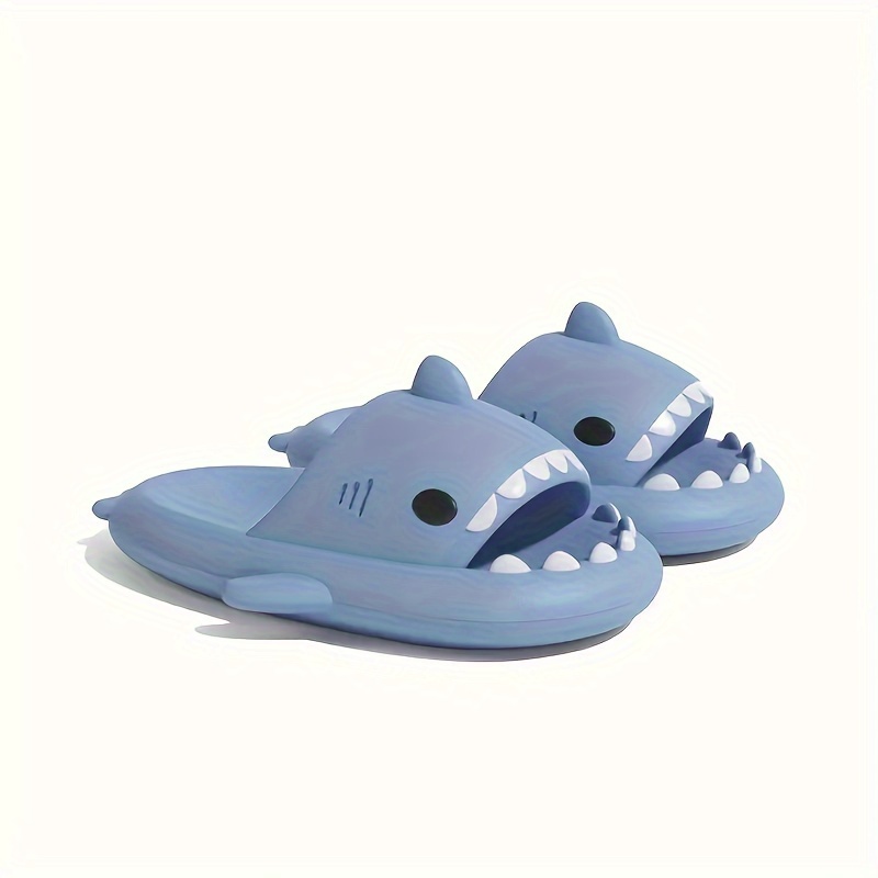 adorable shark slides woman men s lightweight non slip open details 4
