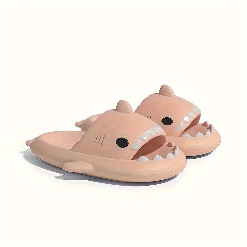 adorable shark slides woman men s lightweight non slip open details 5