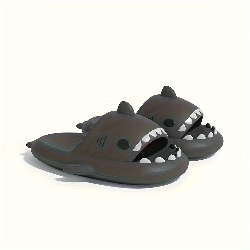 adorable shark slides woman men s lightweight non slip open details 6
